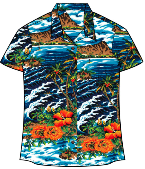 Diamond Head Women's Hawaiian Shirt